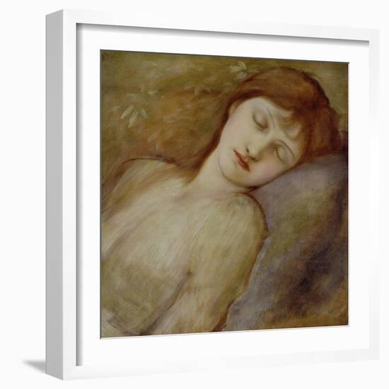 Study for the Sleeping Princess in 'The Briar Rose' Series, c.1881-Edward Burne-Jones-Framed Giclee Print