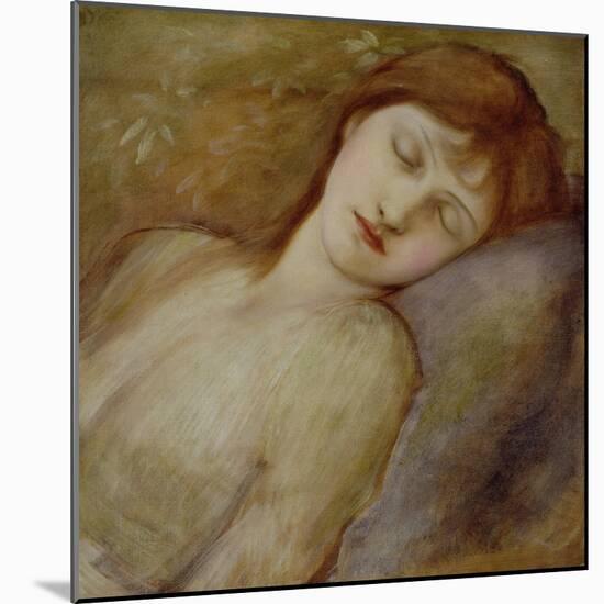 Study for the Sleeping Princess in 'The Briar Rose' Series, c.1881-Edward Burne-Jones-Mounted Giclee Print