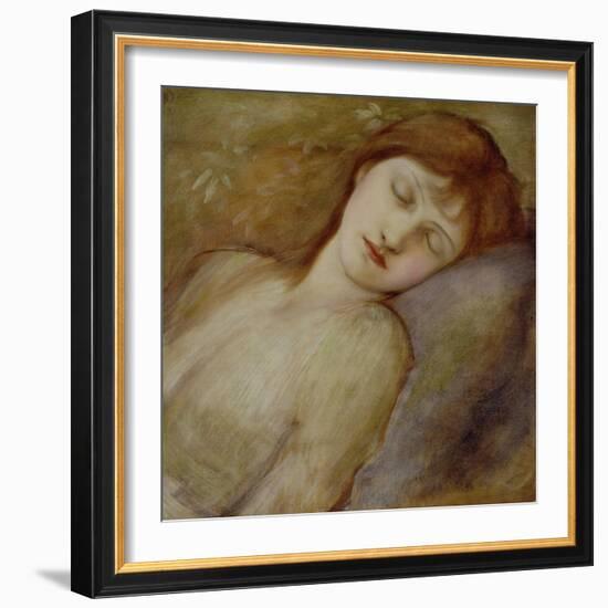 Study for the Sleeping Princess in 'The Briar Rose' Series, c.1881-Edward Burne-Jones-Framed Giclee Print