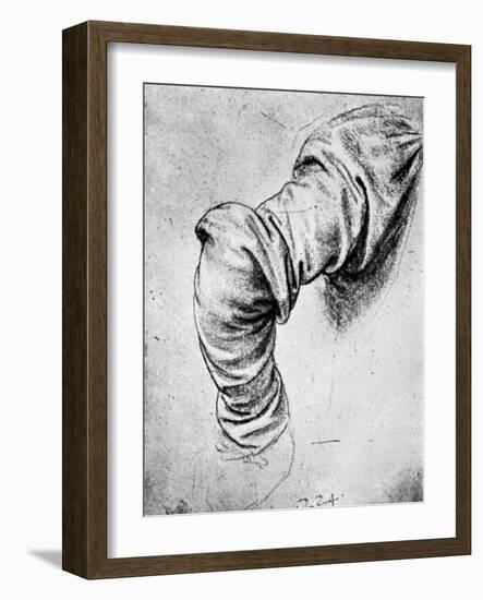 Study for the Sleeve of the Right Arm of St Peter, 15th Century-Leonardo da Vinci-Framed Giclee Print