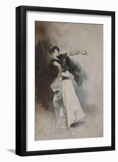 Study for the Spanish Dancer , 1882 (W/C on Paper)-John Singer Sargent-Framed Giclee Print