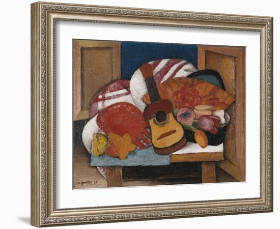 Study for The Spanish Fan-Mark Gertler-Framed Giclee Print