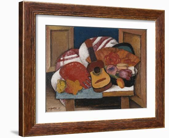 Study for The Spanish Fan-Mark Gertler-Framed Giclee Print