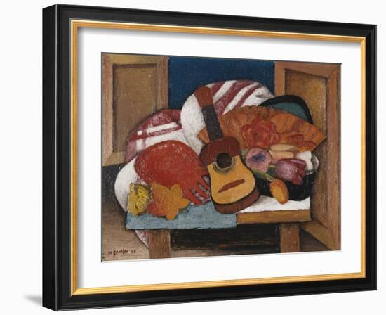 Study for The Spanish Fan-Mark Gertler-Framed Giclee Print