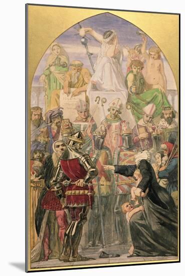 Study for "The Spirit of Justice'-Ford Madox Brown-Mounted Giclee Print
