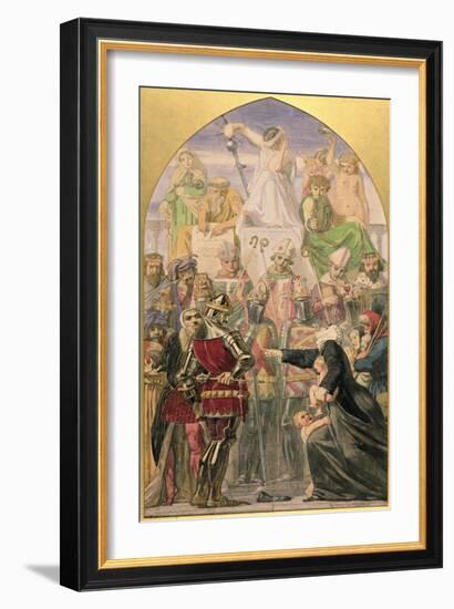 Study for "The Spirit of Justice'-Ford Madox Brown-Framed Giclee Print