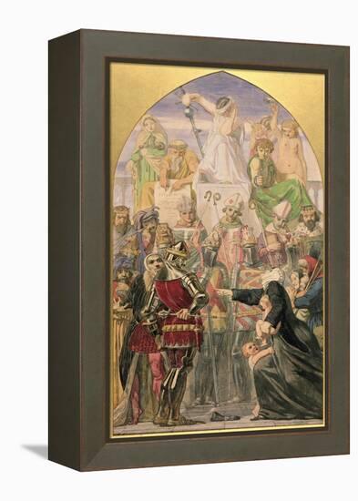 Study for "The Spirit of Justice'-Ford Madox Brown-Framed Premier Image Canvas