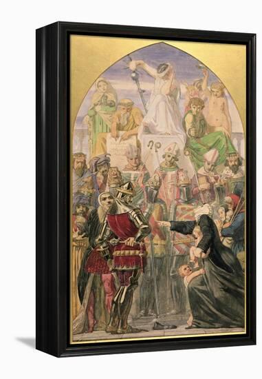 Study for "The Spirit of Justice'-Ford Madox Brown-Framed Premier Image Canvas