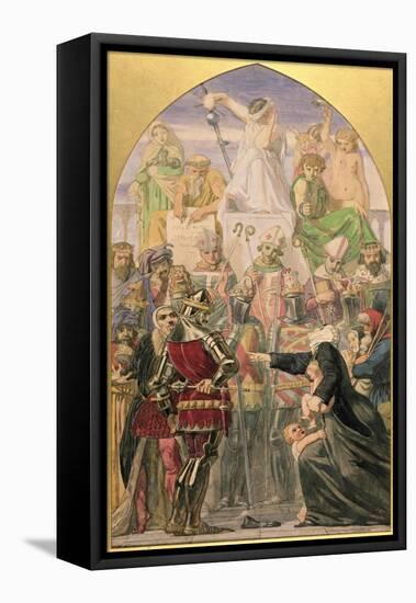 Study for "The Spirit of Justice'-Ford Madox Brown-Framed Premier Image Canvas