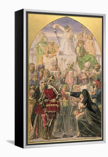 Study for "The Spirit of Justice'-Ford Madox Brown-Framed Premier Image Canvas