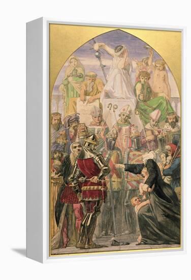 Study for "The Spirit of Justice'-Ford Madox Brown-Framed Premier Image Canvas