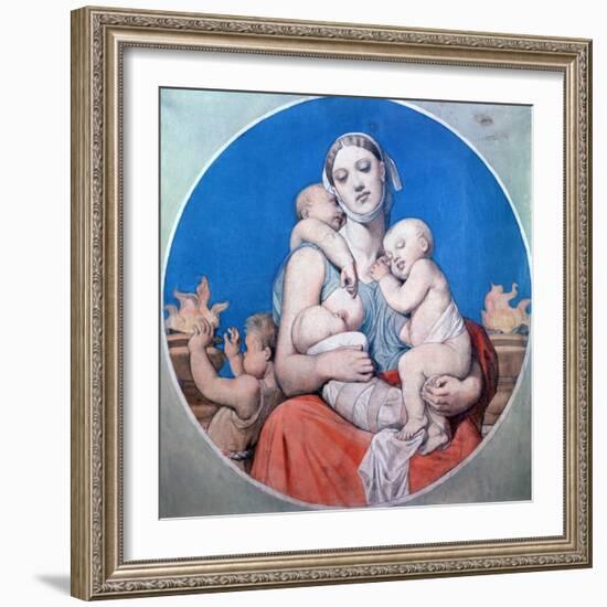 Study for the Stained Glass in the Chapelle Saint Ferdinand, 1833-Jean-Auguste-Dominique Ingres-Framed Giclee Print