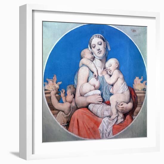 Study for the Stained Glass in the Chapelle Saint Ferdinand, 1833-Jean-Auguste-Dominique Ingres-Framed Giclee Print