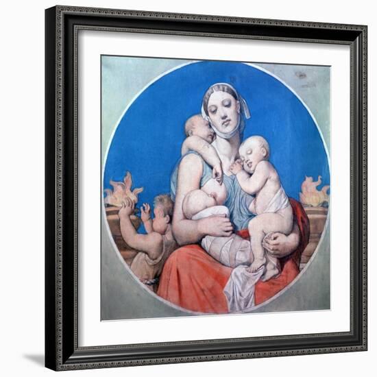 Study for the Stained Glass in the Chapelle Saint Ferdinand, 1833-Jean-Auguste-Dominique Ingres-Framed Giclee Print