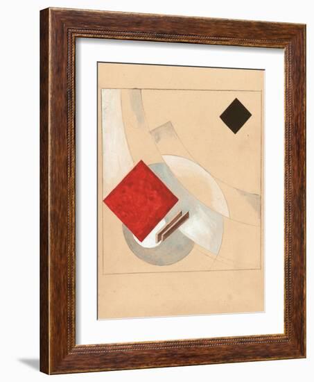 Study (For the Story of Two Quadrat), C. 1920-El Lissitzky-Framed Giclee Print