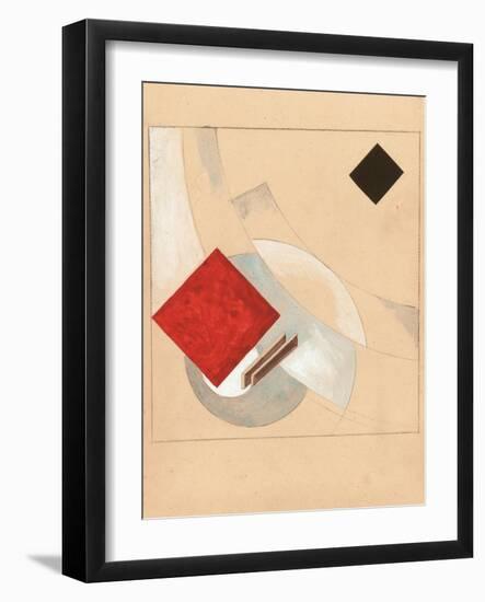 Study (For the Story of Two Quadrat), C. 1920-El Lissitzky-Framed Giclee Print