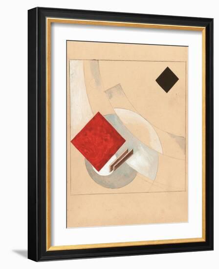 Study (For the Story of Two Quadrat), C. 1920-El Lissitzky-Framed Giclee Print