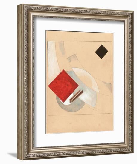 Study (For the Story of Two Quadrat), C. 1920-El Lissitzky-Framed Giclee Print
