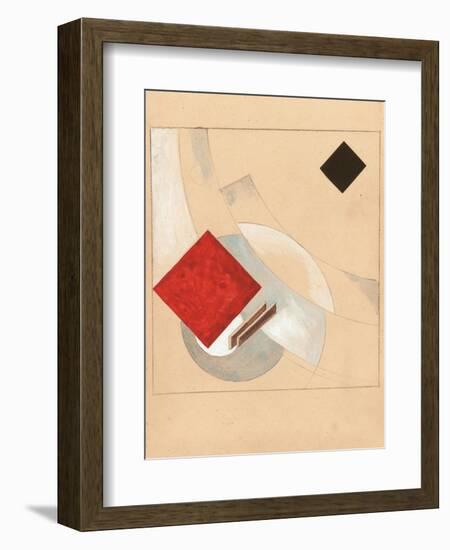 Study (For the Story of Two Quadrat), C. 1920-El Lissitzky-Framed Giclee Print