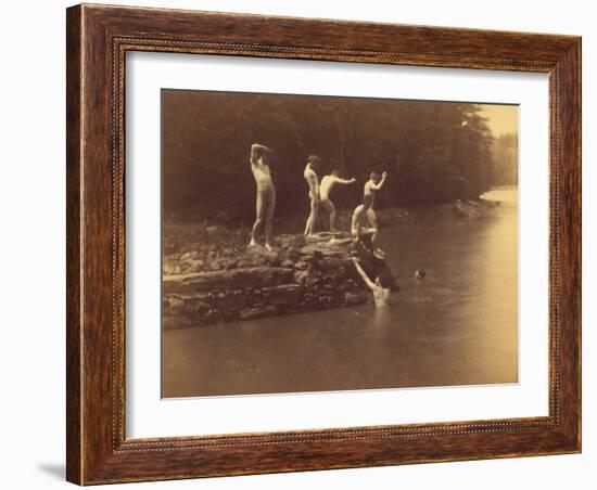 Study for the Swimming Hole, 1883-Thomas Cowperthwait Eakins-Framed Photographic Print