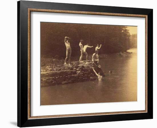 Study for the Swimming Hole, 1883-Thomas Cowperthwait Eakins-Framed Photographic Print