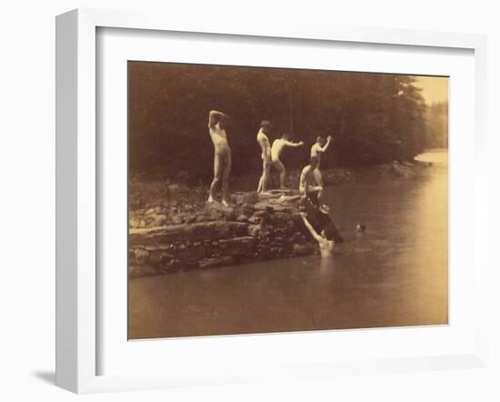 Study for the Swimming Hole, 1883-Thomas Cowperthwait Eakins-Framed Photographic Print