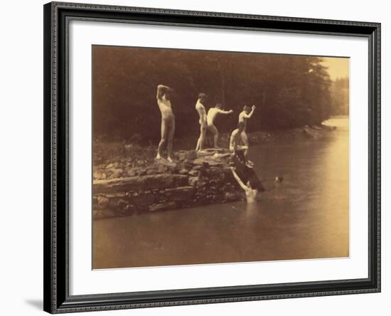 Study for the Swimming Hole, 1883-Thomas Cowperthwait Eakins-Framed Photographic Print