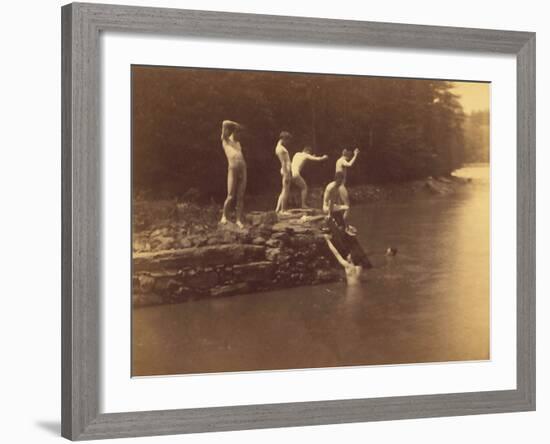 Study for the Swimming Hole, 1883-Thomas Cowperthwait Eakins-Framed Photographic Print