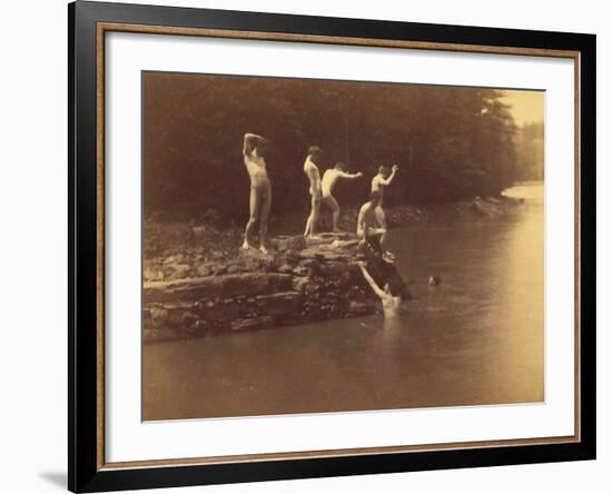 Study for the Swimming Hole, 1883-Thomas Cowperthwait Eakins-Framed Photographic Print