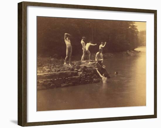 Study for the Swimming Hole, 1883-Thomas Cowperthwait Eakins-Framed Photographic Print