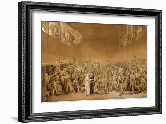 Study for the Tennis Court Oath, June 20, 1789-Jacques Louis David-Framed Art Print