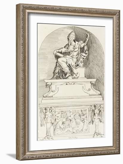 Study for the Tomb of Pope Clement VII, after Baccio-Anne-Claude-Philippe de Caylus-Framed Giclee Print