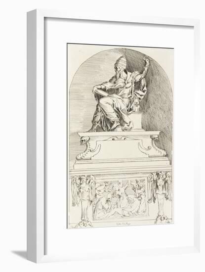 Study for the Tomb of Pope Clement VII, after Baccio-Anne-Claude-Philippe de Caylus-Framed Giclee Print