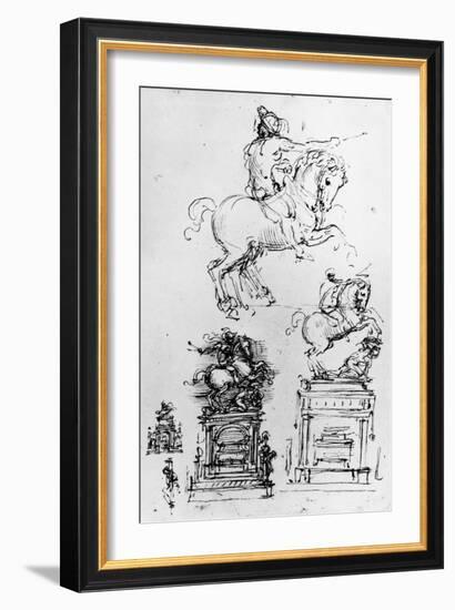 Study for the Trivulzio Monument by Leonardo da Vinci-Bettmann-Framed Giclee Print