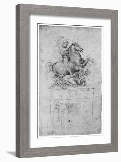 Study for the Trivulzio Monument, C1508-Leonardo da Vinci-Framed Giclee Print