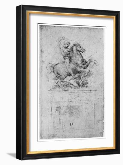 Study for the Trivulzio Monument, C1508-Leonardo da Vinci-Framed Giclee Print