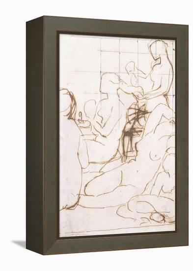 Study for the Turkish Bath-Jean-Auguste-Dominique Ingres-Framed Premier Image Canvas