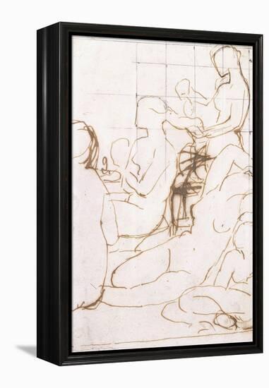 Study for the Turkish Bath-Jean-Auguste-Dominique Ingres-Framed Premier Image Canvas