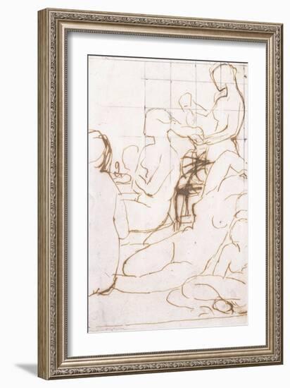 Study for the Turkish Bath-Jean-Auguste-Dominique Ingres-Framed Giclee Print