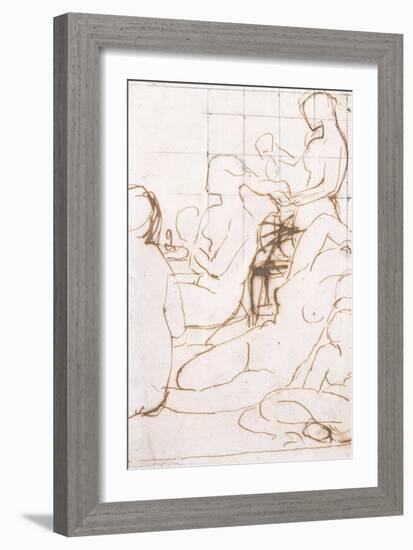 Study for the Turkish Bath-Jean-Auguste-Dominique Ingres-Framed Giclee Print