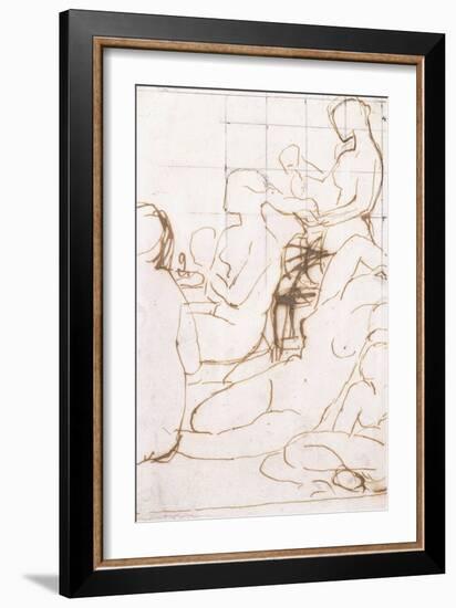 Study for the Turkish Bath-Jean-Auguste-Dominique Ingres-Framed Giclee Print