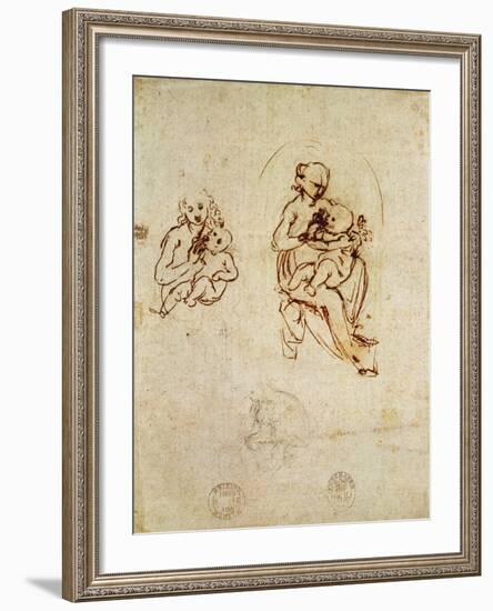 Study for the Virgin and Child, C.1478-1480-Leonardo da Vinci-Framed Giclee Print