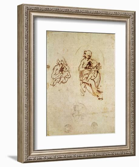 Study for the Virgin and Child, C.1478-1480-Leonardo da Vinci-Framed Giclee Print