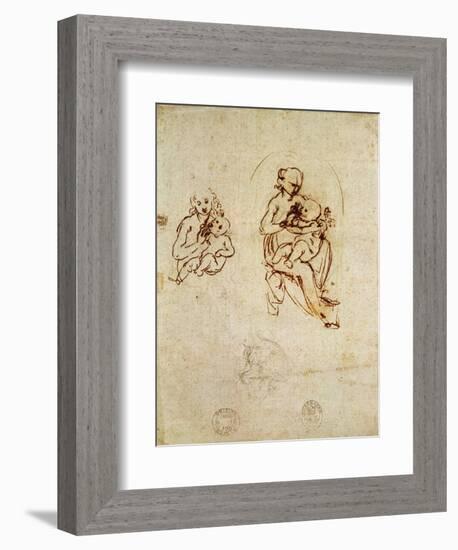 Study for the Virgin and Child, C.1478-1480-Leonardo da Vinci-Framed Giclee Print