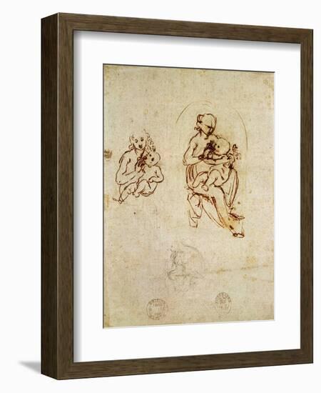 Study for the Virgin and Child, C.1478-1480-Leonardo da Vinci-Framed Giclee Print