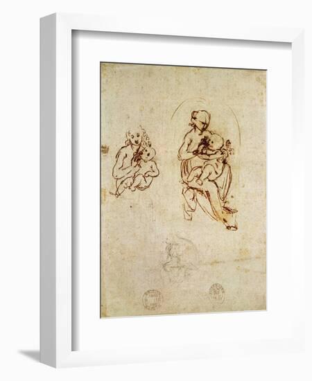 Study for the Virgin and Child, C.1478-1480-Leonardo da Vinci-Framed Giclee Print