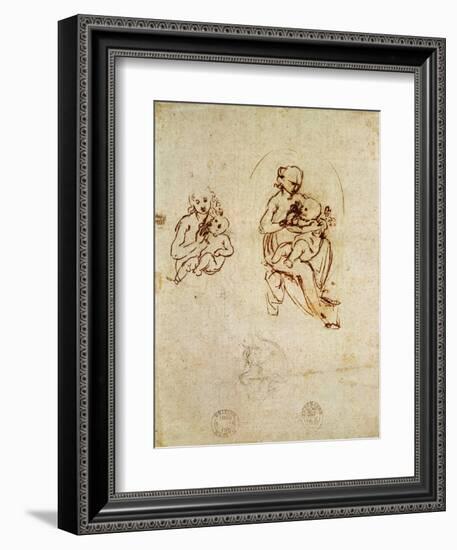 Study for the Virgin and Child, C.1478-1480-Leonardo da Vinci-Framed Giclee Print