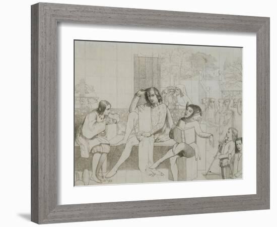 Study for 'Twelfth Night'-Walter Howell Deverell-Framed Giclee Print