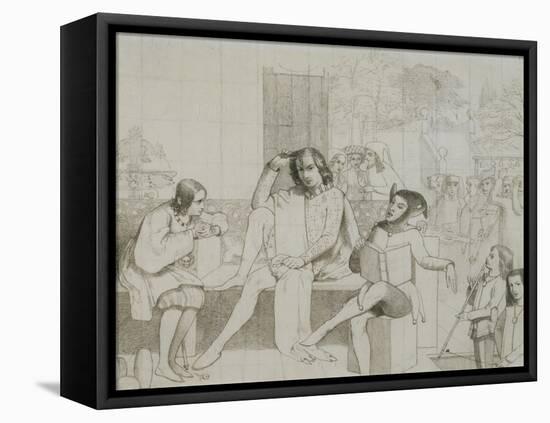 Study for 'Twelfth Night'-Walter Howell Deverell-Framed Premier Image Canvas