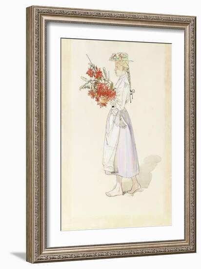 Study for Ute Blaser Sommarvind-Carl Larsson-Framed Giclee Print